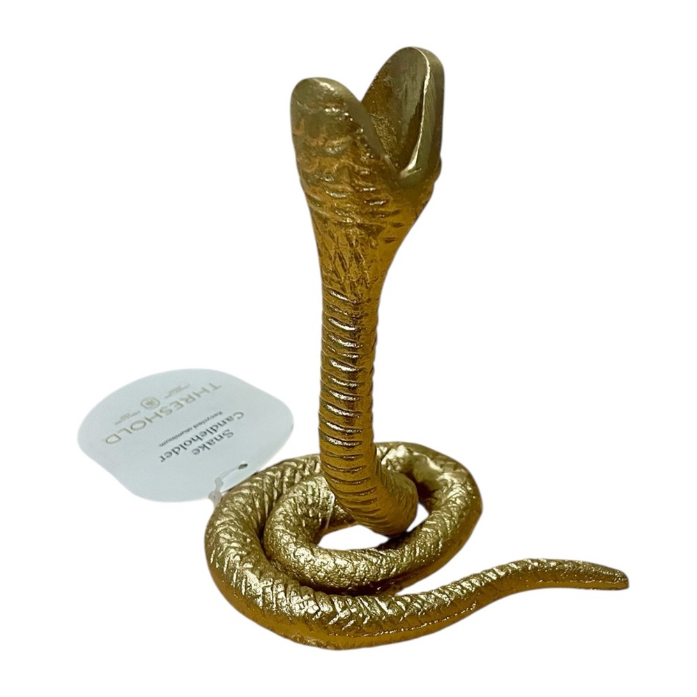 Threshold Gold Snake Taper Candleholder. - Picture 5 of 7